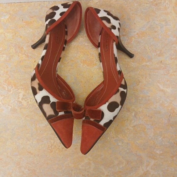 Coach Pony Hair Cheetah Pumps HEELS - Picture 7 of 14